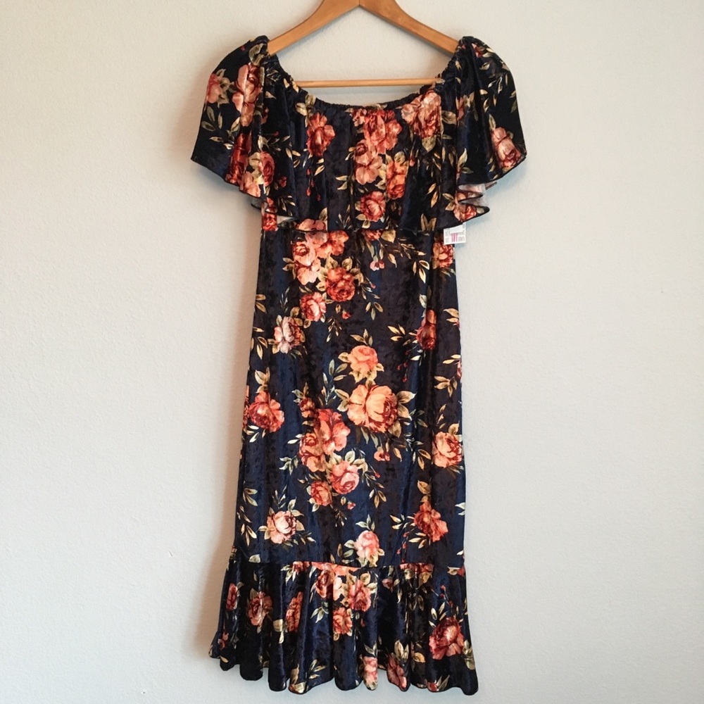 Floral Black Dress